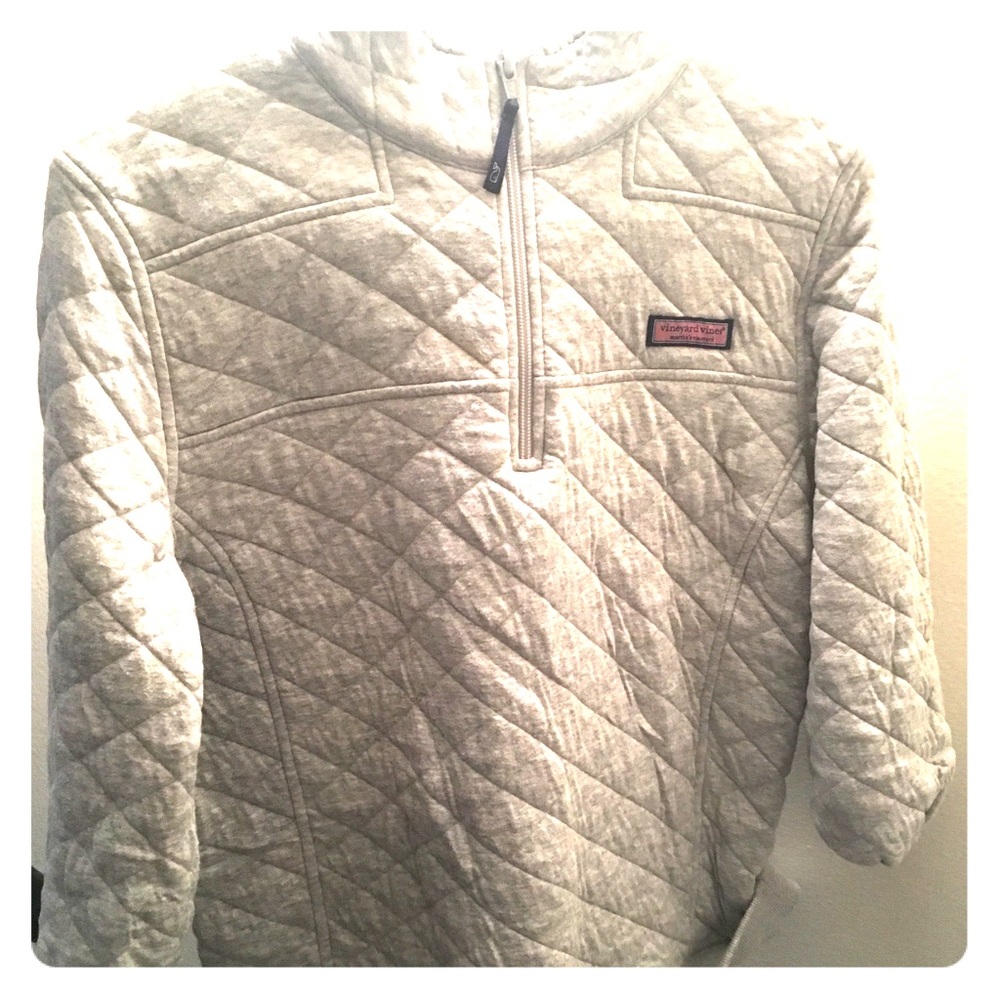 Vineyard vines 3/4 zip light grey